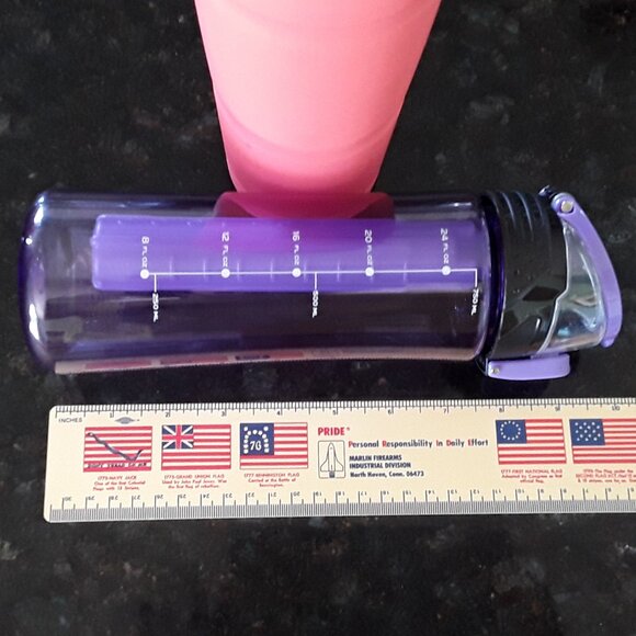 FREE on request w/$10+ purchase! Purple Water Bottle w/detachable Freezer Stick - Picture 5 of 6